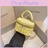 Trendy Chic Quilted Chain Mini Box Bag 2024 Spring New Pastel Green Bag