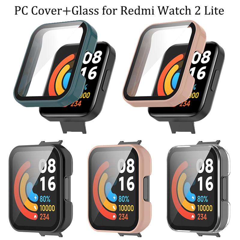 Case+Glass For Xiaomi Redmi Watch 2 3Lite Active Smart Watch Bumper Cover Screen Protector Cover for Mi Watch 3 2 Lite Capa Case