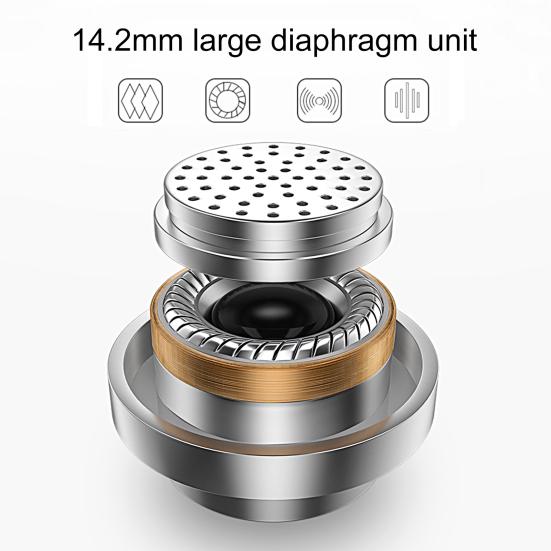 Wired Earbud Intelligent Noise Reduction Powerful Bass Ergonomic 3.5mm HiFi In-ear Sports Gaming Earbud for Running