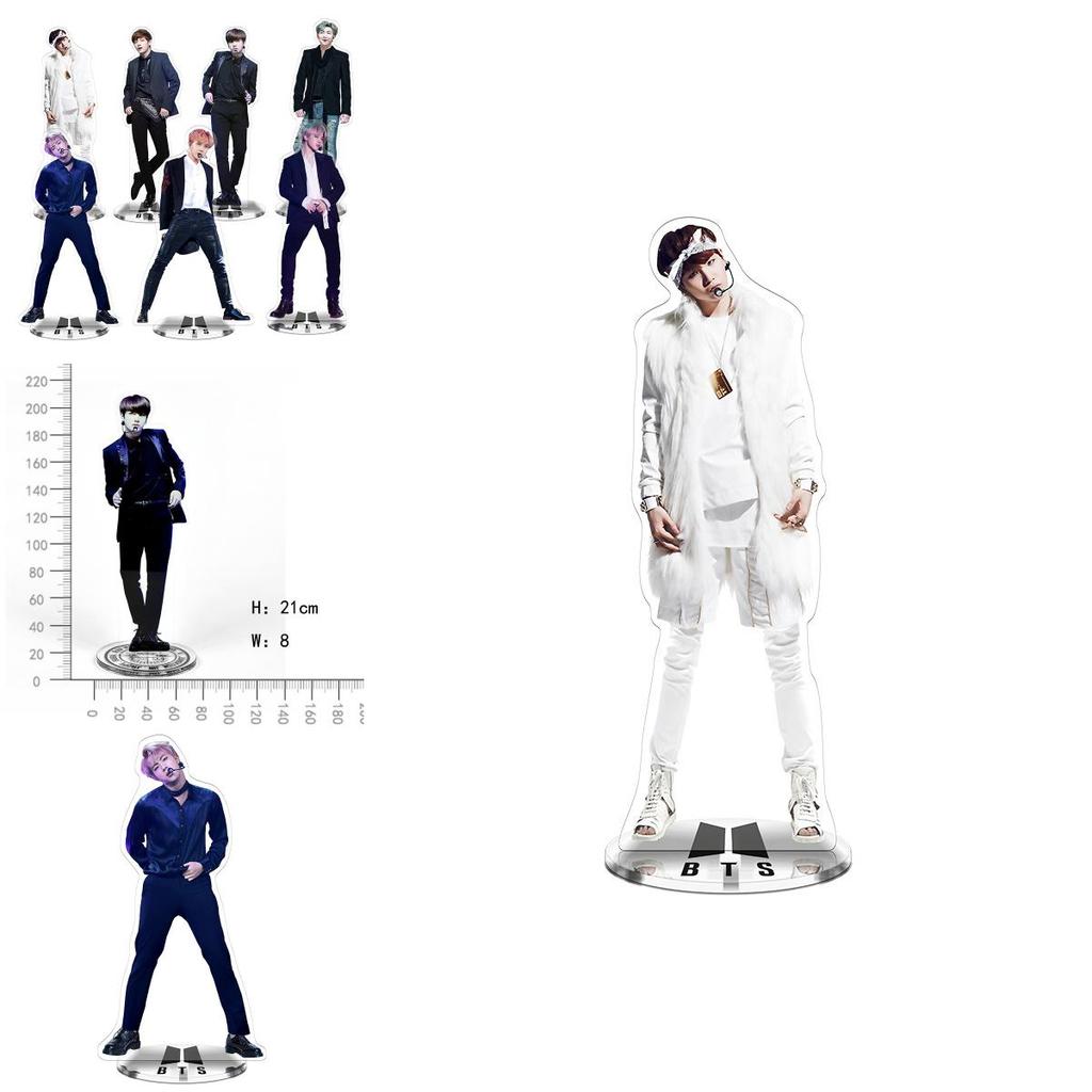 Prémiová kvalita Kpop Bts Fake Love Yourself Akrylový stojánek Akční figurka Panenka Pro Elegantní Dekoraci Stolu
