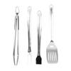 Stainless Steel Grilling Kit Sturdy Thick Rust Resistant Hook Design Portable BBQ Grill Tool Set