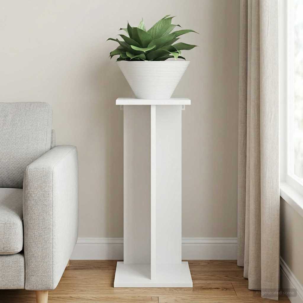 Plant Stand White 25 x 25.5 x 60.5 cm Particleboard