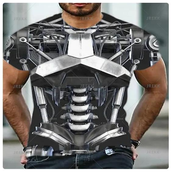 3D printed T-shirt for men and women, short-sleeve T-shirt, hip-hop casual street plus-size T-shirt, 2024 new arrival