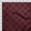 oneOone Cotton Flex Fabric Tartan Check Print Fabric By The Yard 40 Inch