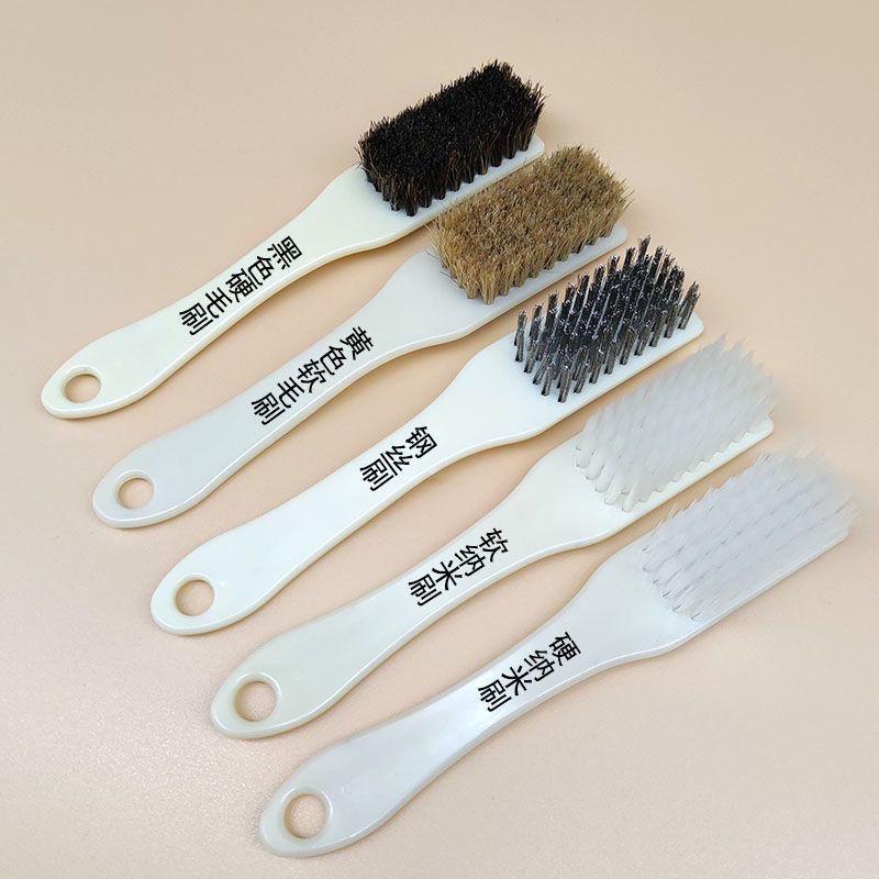 Nano Antique Brush Set: 4 & 6 Row Boar Bristle with Nylon Steel Wire for Patina Finish