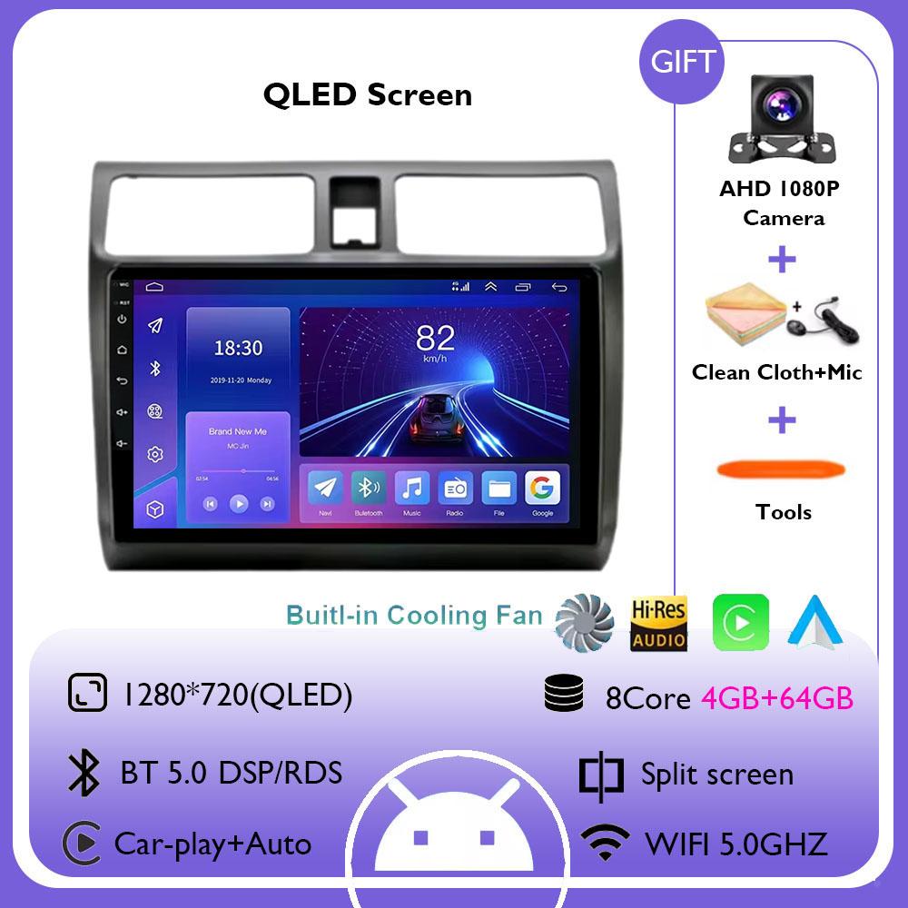 Android 14 Car Radio For Suzuki Swift 2003 - 2006 2007 2008 2009 2010 Multimedia Player Stereo Carplay AUTO Head Unit WIFI 4G BT