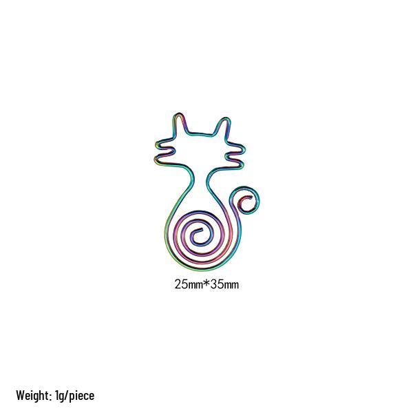 Electroplated Cartoon Insect & Plant Paper Clip Set for Organization