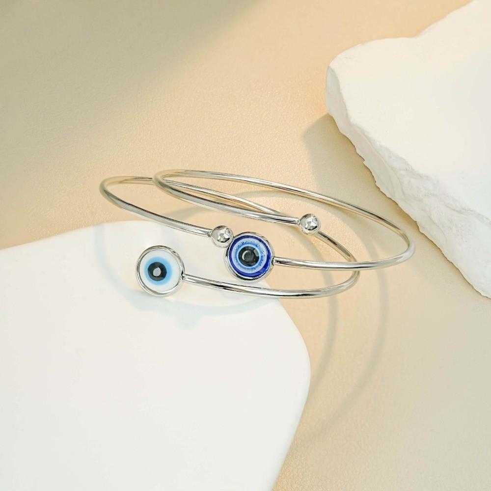 Zinc Zinc Alloy Demon Eye Bracelet Gothic Blue Eye Ring Trendy Adjustable Creative Bangle  Gift Giving