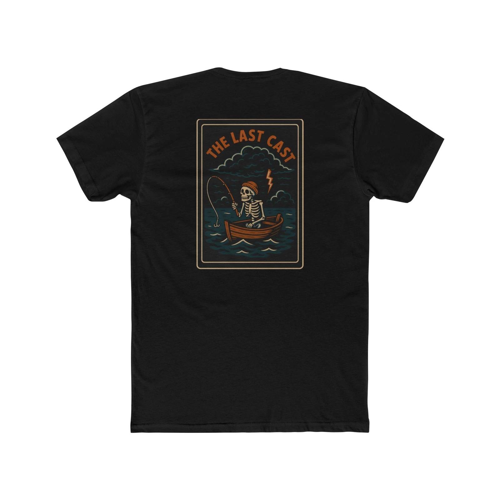 Unisex T Shirt for Fishing Casual Wear Last Cast Tee Shirt L