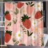 1pc of Bathroom Shower Curtain, Orchard Harvest Day, Fruit Festival Shower Curtain, Includes 12 Hooks, 180x180cm Bathroom Curt
