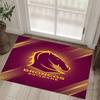 Brisbane Broncos Design Crystal Velvet Carpet Cozy Non?Slip Printed Rug For Bedroom Living Room Entrance