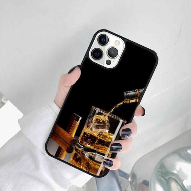 

Cigar Whiskey Ice Drink Phone Case Cover For iPhone 17 Air 15 Pro MAX 16 Plus 14 12 11 13 coque iPhone 15pro