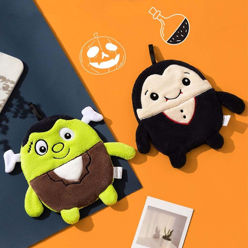 Thickened Small Towels Soft Cleaning Towels Halloween Hanging Hand Towels  Home Decor