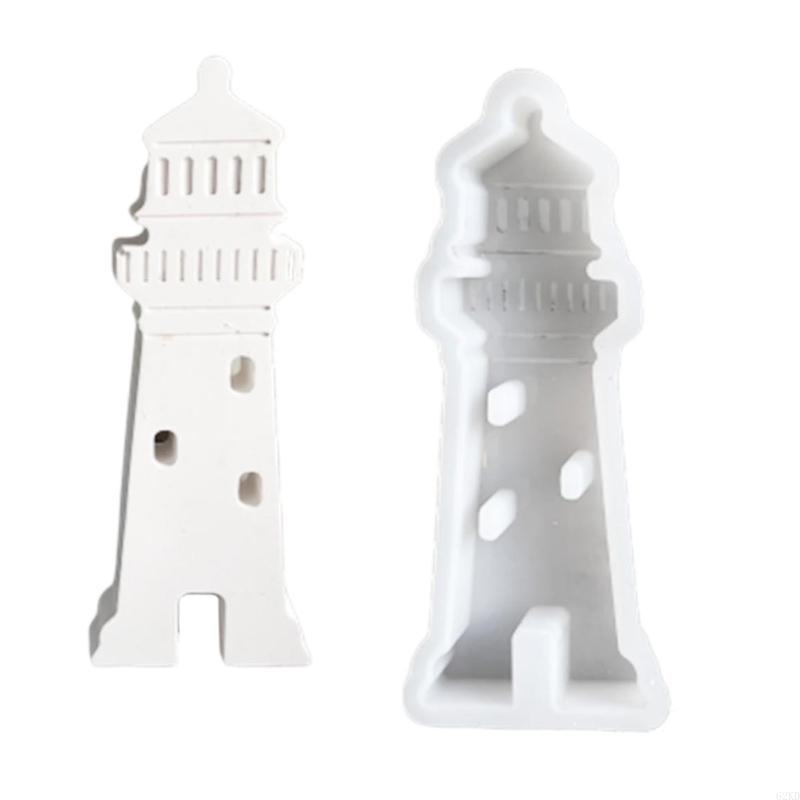 62KD Handmade Decors Silicones Lighthouse Mold Resins Casting Art Projects