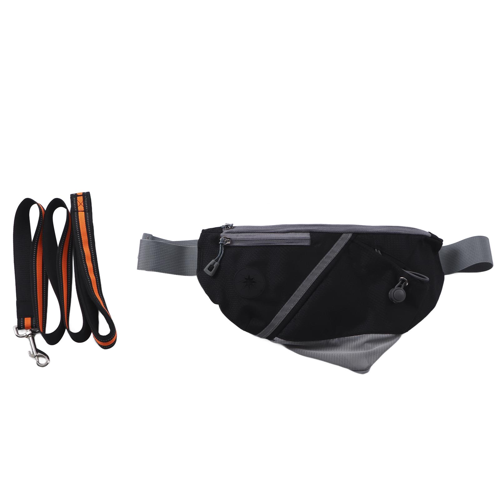 

Hands Free Dog Leash Waist Belt with Zipper Pouch for Running Training for Small Medium Dogs