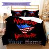 Custom Name American Nightmare Bedding,Quilt Set Quilt Cover Pillowcase Home Birthday Gift (1 * duvet cover + 2 * pillowcase, without core)