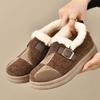 Winter Warm Loafers for Women Non-Slip Outdoor Indoor House Shoes Short Snow Boots With Faux Fur Lined Women's Casual Fuzzy Walking Moccasin Slippers