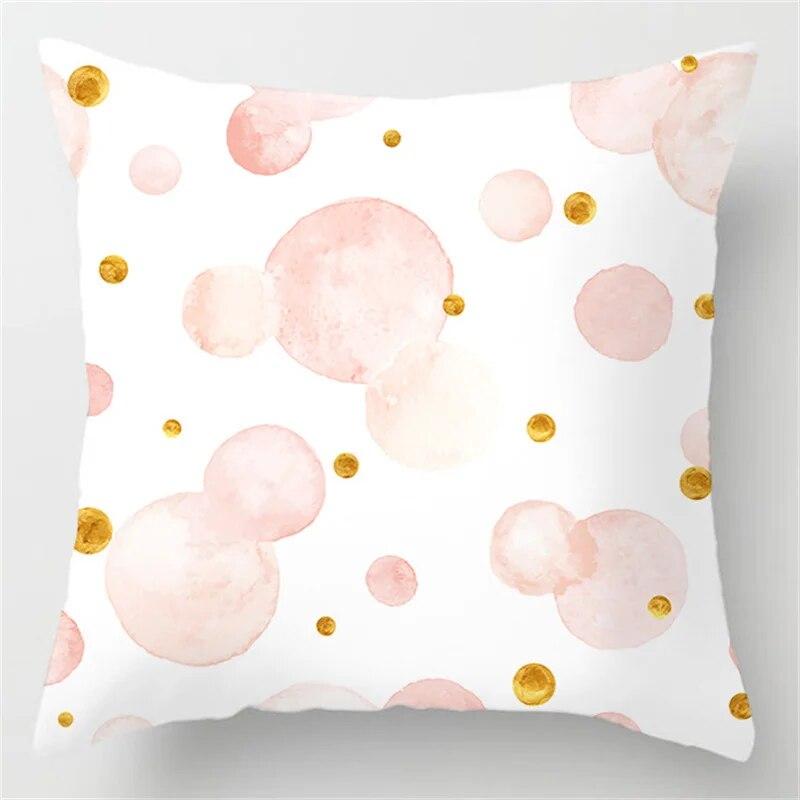 Pink Feather Pillowcase Decorative Bed  Car Sofa Cushion Cover Home Fashion Cute