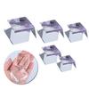 Display Base Stand Holder with Clear Glass Square Dimple Blocks for Crystals