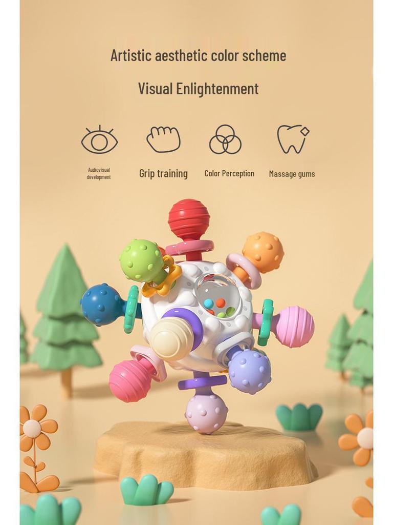 Manhattan Infant & Toddler Soothing Atom Rattle & Teether Toy