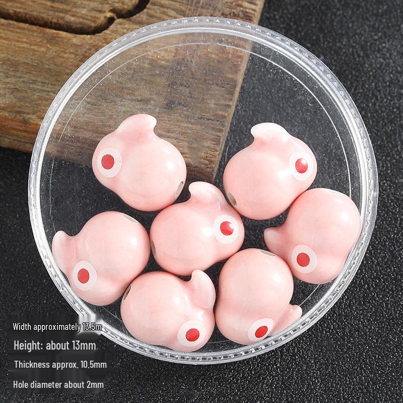 

Kids Cartoon Rabbit Ceramic Beads for DIY Bracelets and Phone Chains Ceramic Bead [Single Piece] Non-Fading