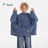 Zhi Mu Kids' Fun Bear Denim Jacket