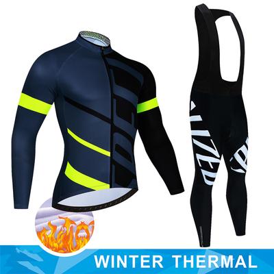 Pro Team Winter Cycling Jersey Set Bicycle Sportwear Suit MTB Uniform Ropa Ciclismo Road Bike Clothing Bicicleta Long Bib Pants