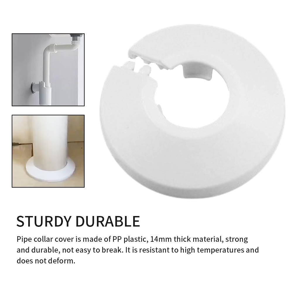 10Pcs Radiator Pipe Cover, White Plastic Pipe Covers Sleeve, Tidy Decoration for 17 Mm Diameter Pipe, White Radiator Pipe Covers