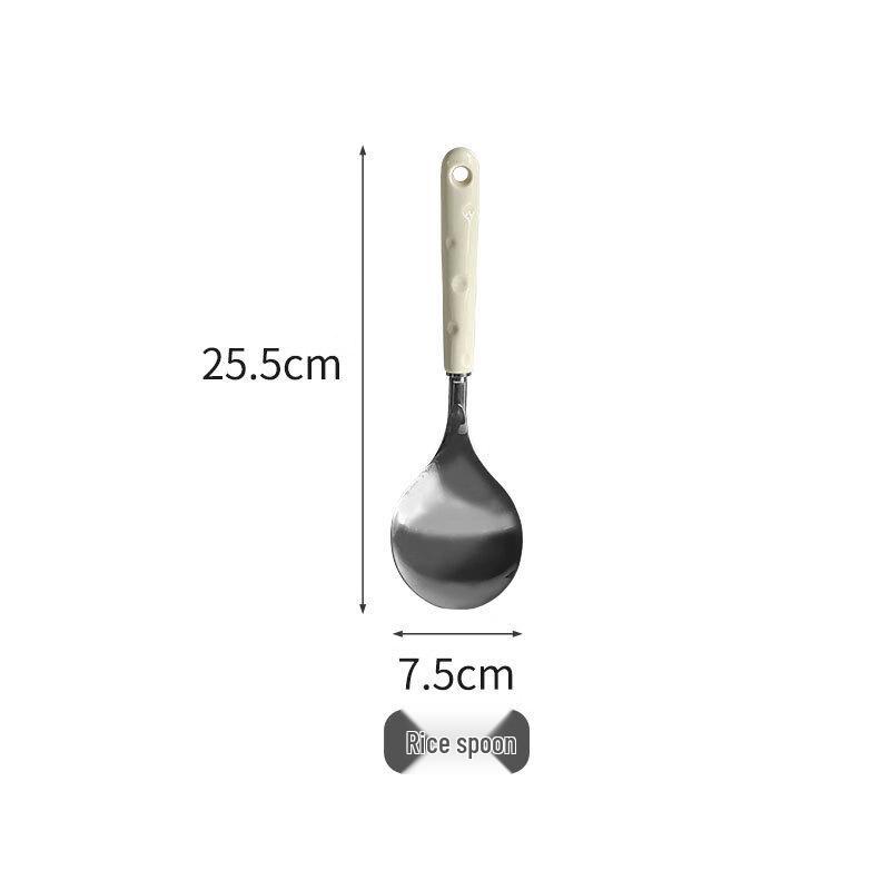 Qianxing Cream Style Ceramic Handle Rice Spoon