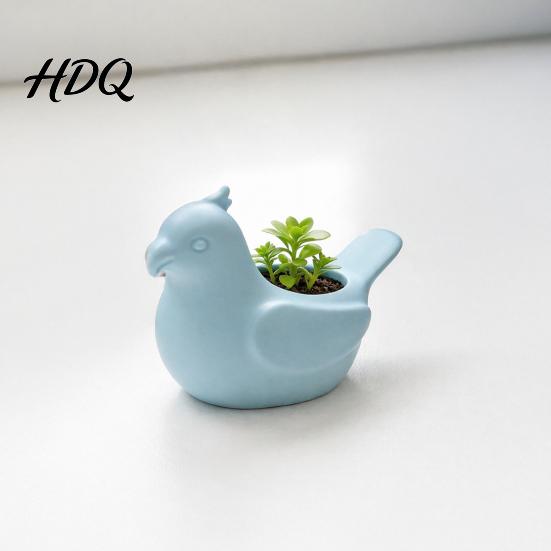 Modern Minimalist Planter Bird Shape Flowerpot Handheld Size Durable PLA Flower Pot Healing Style Home Decor 3D Printed Creative Planter for Office