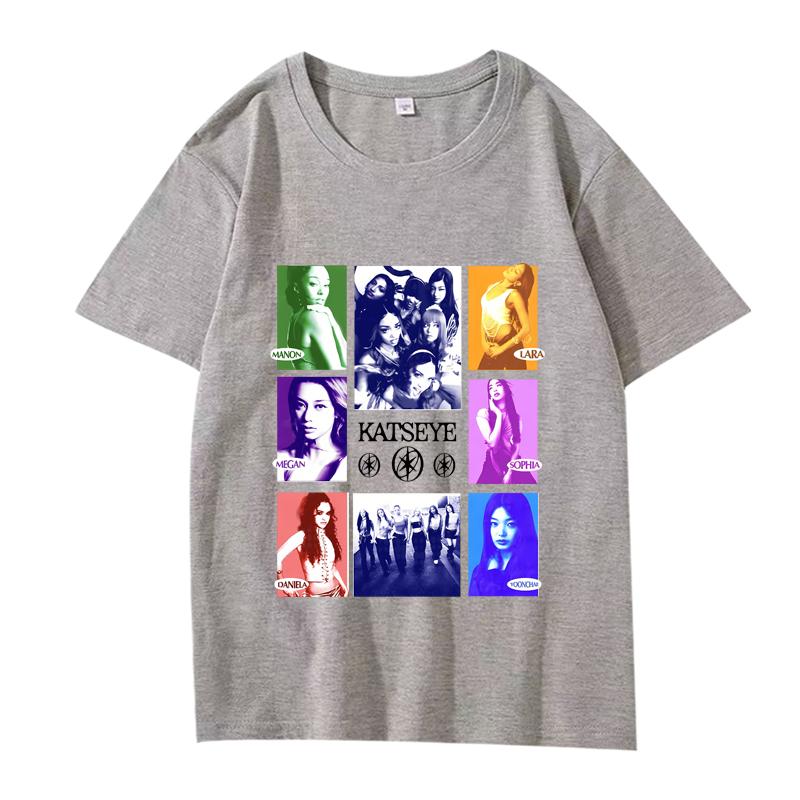 Kpop Katseye Poster Essential T Shirt Unisex Women Oversized 100 Cotton Hot Sale Short Sleeve Summer Print Unisex Plus Size Tops