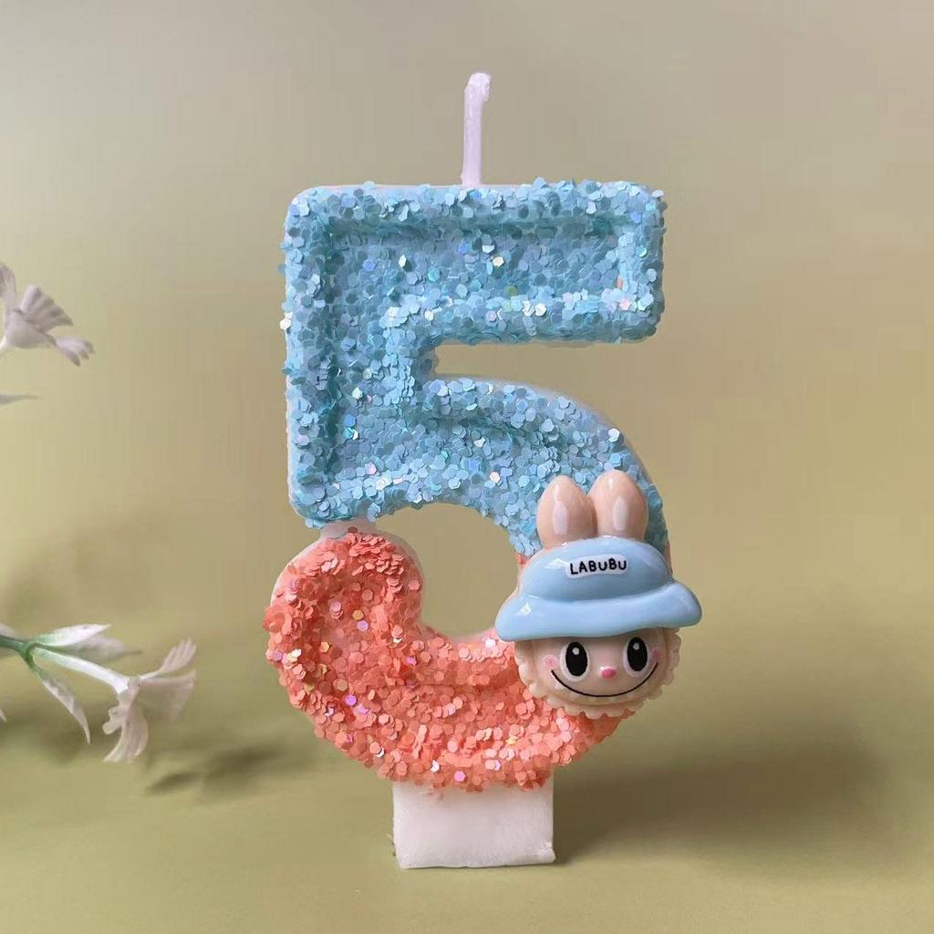Creative Handmade Digital Candle Birthday Cake for Party Birthday, Cute Candle Accessories for Children's Birthday Celebration