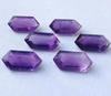 Amethyst Double Point Hexagon Faceted Gemstone | Calibrated Loose Gemstone for Jewelry Making & Wholesale