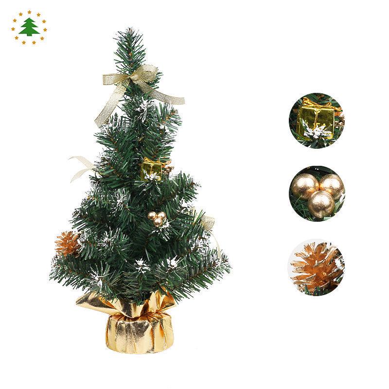 20/30/40cm DIY Christmas Desktop Tree with Ornaments - Potted Decorations