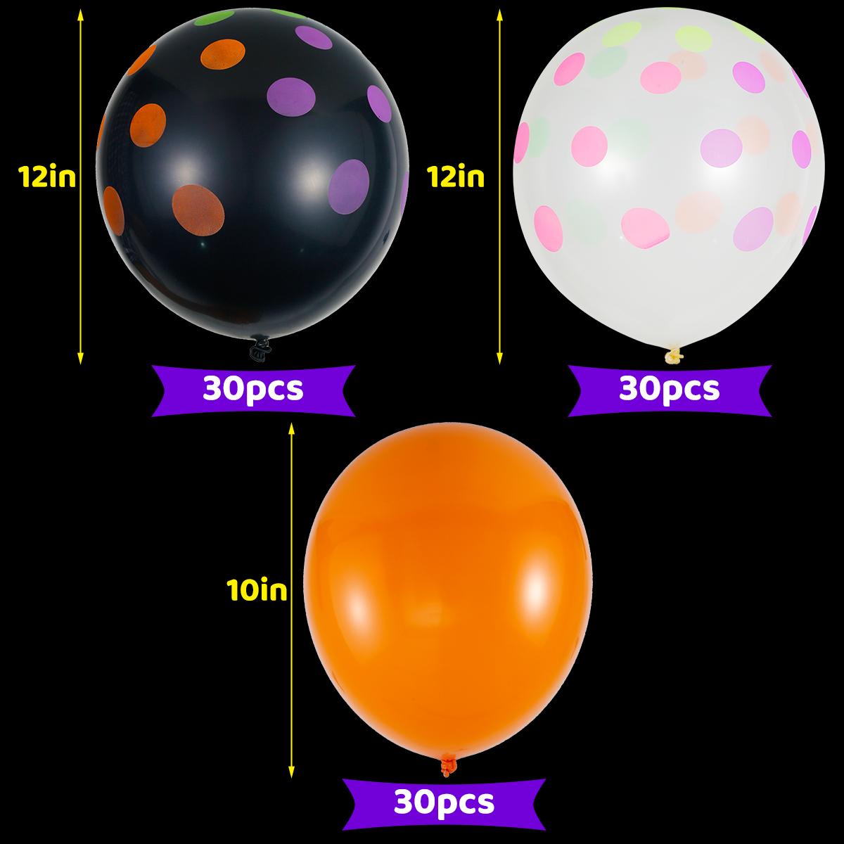 90Pcs Neon Balloons 12'' UV Fluorescent Balloon Glow In The Dark Luminous Dots Latex Balloon Birthday Wedding Party Decorations cm