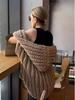 European & American Autumn/Winter Chunky Knit Hooded Sleeveless Vest Cardigan