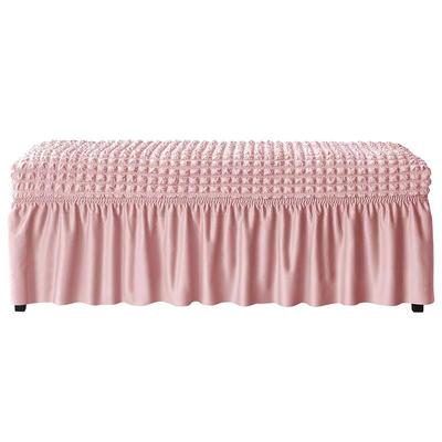 Chair Cover Bubble Lattice Long Sofa Footrest Cover Rectangle Elastic Skirt Cover