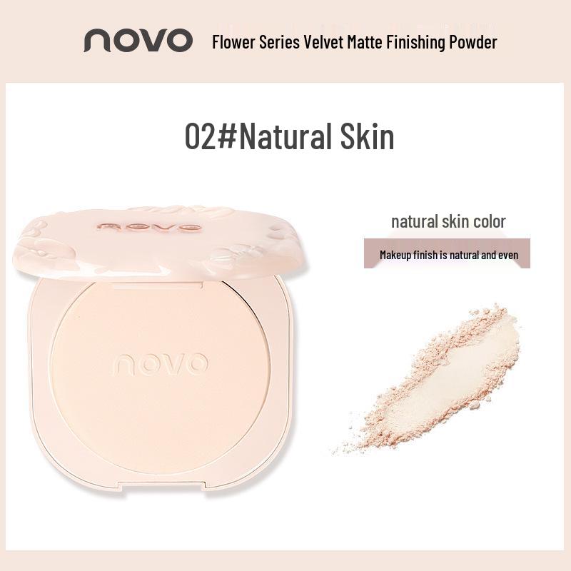 

NOVO Velvety Mist Gradient Compact Powder - Long-Lasting, Oil-Control, Waterproof, Sweatproof, Non-Transferring Foundation for Women