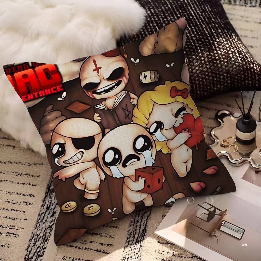 The Binding Of Isaac Cushion Cover Inches Farmhouse Decor Home Throw Pillow Covers For Couch Decorations