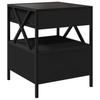 Nightstand with Infinity LED Black 40 X 40 X 51 Cm