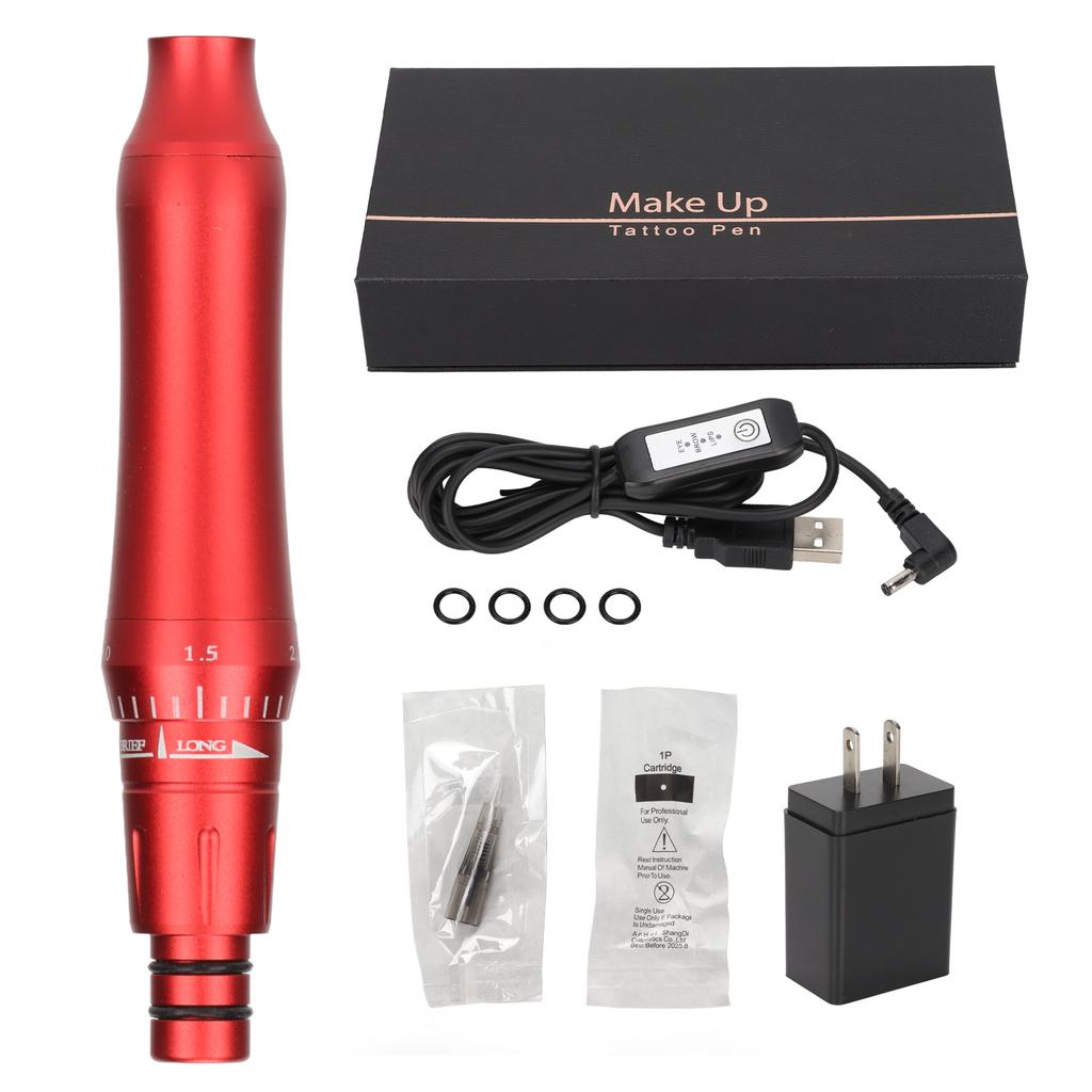 Microblading Machine Professional Aluminum Alloy Eyebrow Eyeliner Lip Tattoo Machine Pen 110‑240V