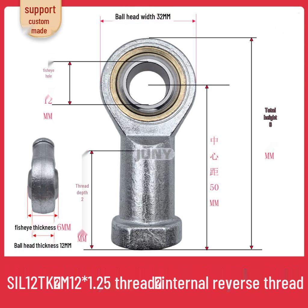 Spherical Plain Bearings: Universal Joint Ball Joint Rod End, Internal SI, External SA, Sizes 5-40