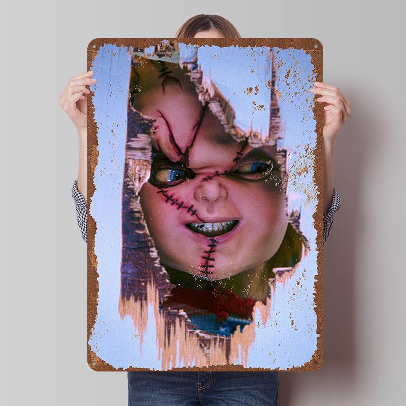 Child's Play Print Tinplate Posters Custom Wall Art Vintage Metal Tin Signs Retro Tin Plaque for Bathroom Decor Home Decorations