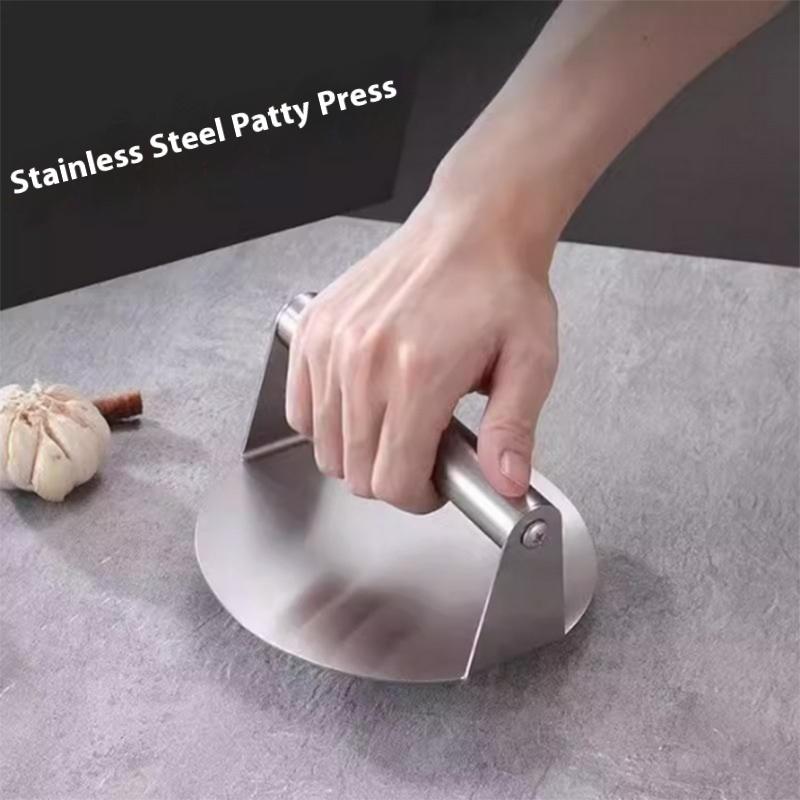 Stainless Steel Smash Burger Press Hamburger Patties Meat Masher Circular Meat Press Mold For Deli Meats Kitchen Accessories