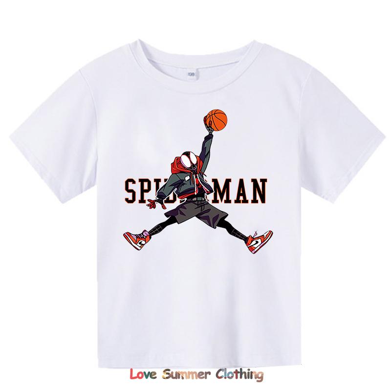 

2025 Новая детская толстовка с капюшоном с рисунком паука, мужской пуловер, женская толстовка, одежда, толстовка с баскетбольным рисунком, повседневная, с HD-принтом 140