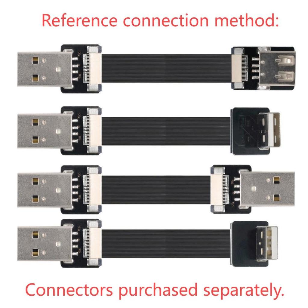 chenyang Thick Pitch Flexible Ribbon Flat Cable USB Connector for Raspberry Gimbals 0.3mm 0.5mm 20-Pin 0.98ft/0.3M Pi, GoPro, Drones, Cameras,