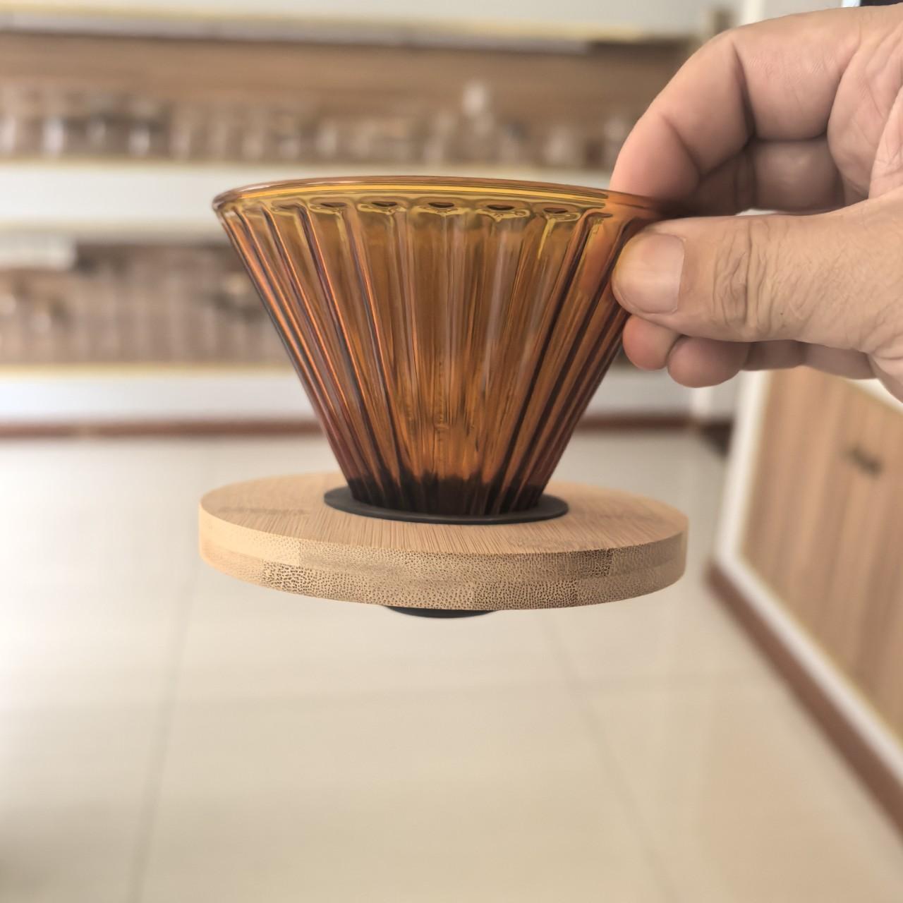 Стеклянный ручной пуровер V60 кофейный фильтр кофейная фильтр-чашка 600ml