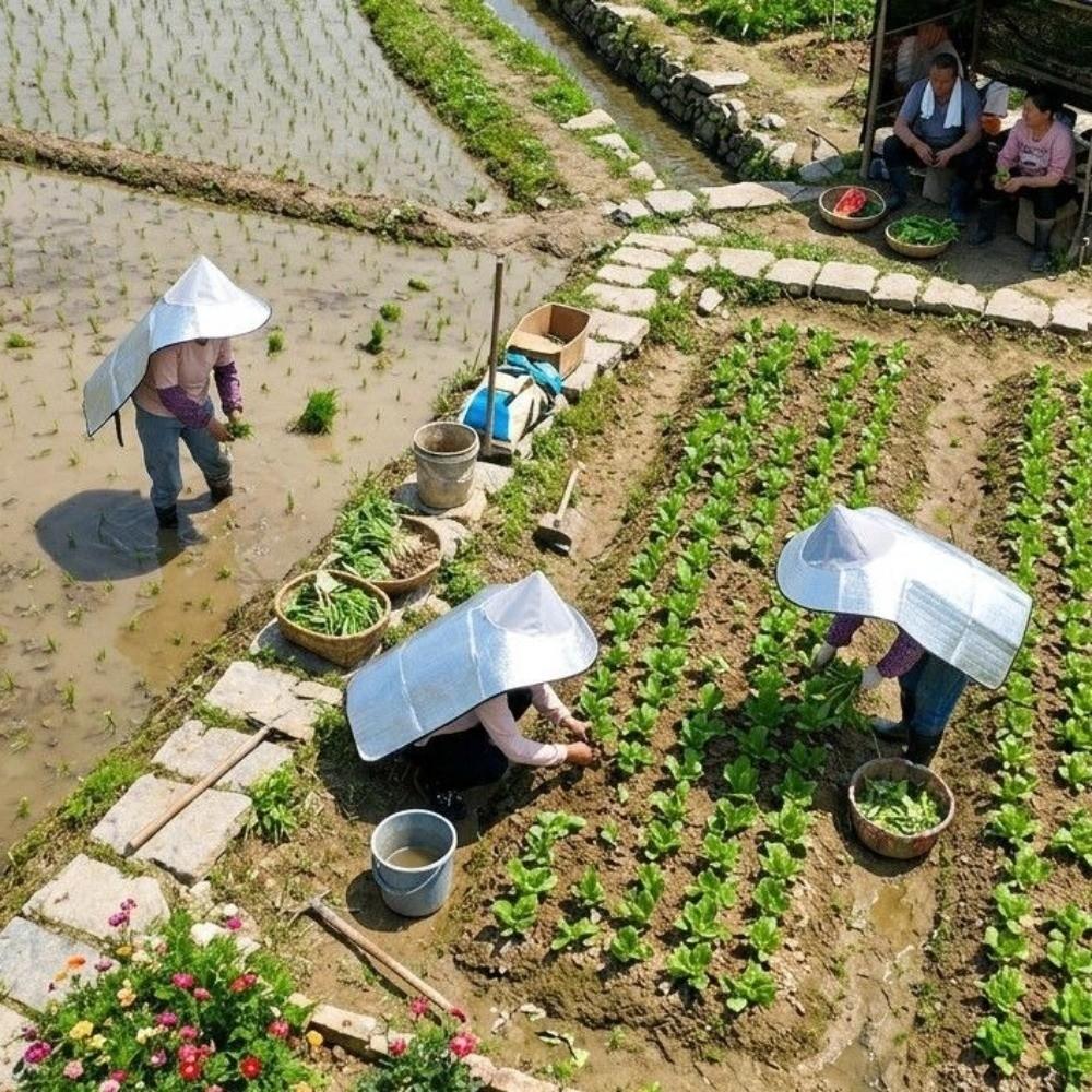 Heat Insulation Sunscreen Cape Aluminum Foil Elastic Sun Cloak  Outdoor Farm Work