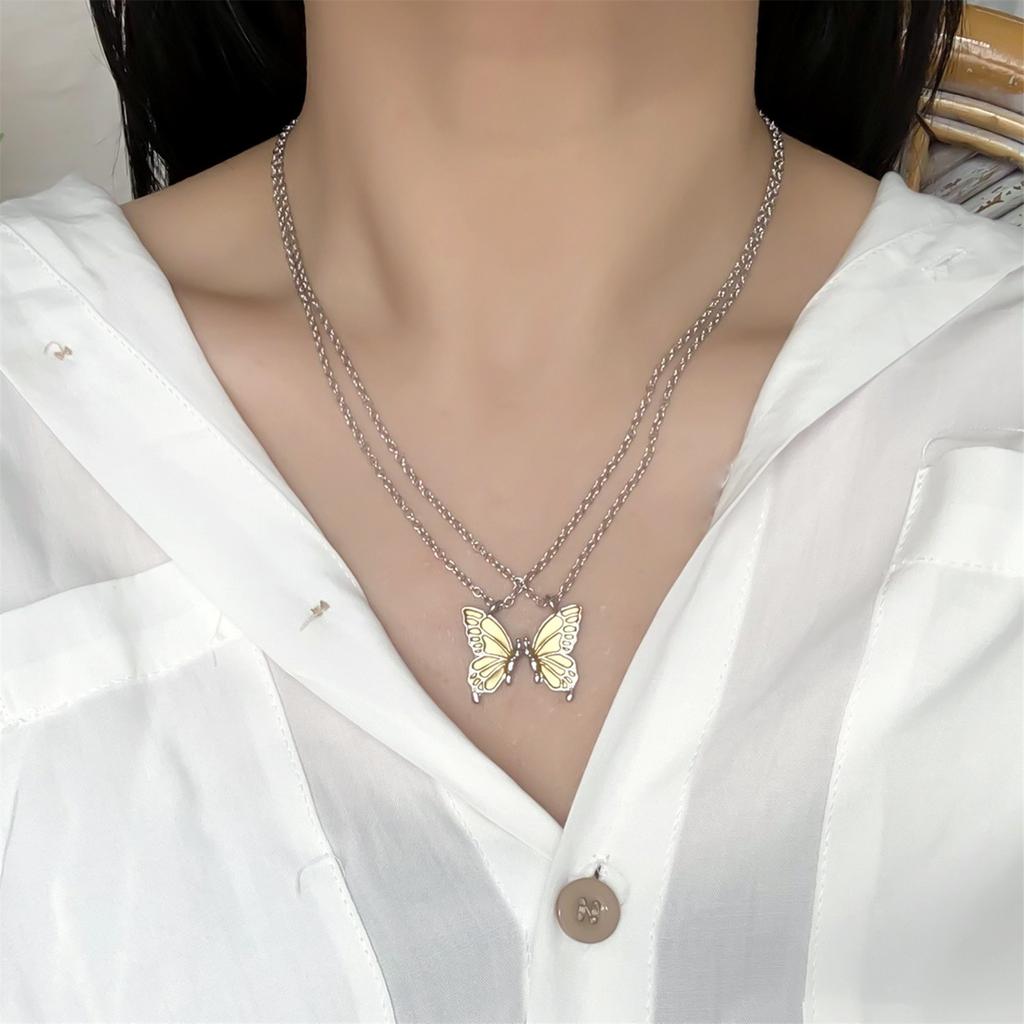 Schmetterlings-Halskette für Damen, Schlüsselbeinkette, glänzend, beste Freundin, Geburtstagsgeschenk, Schmuck, Geschenk