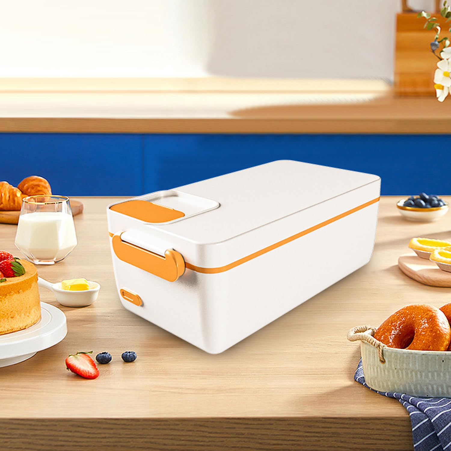 

Aseech Electric Lunch Box, USB Rechargeable, 304 Stainless Steel, 1L Large Capacity, Removable Container, Quiet, Airtight, Odor-Resistant, Portable,